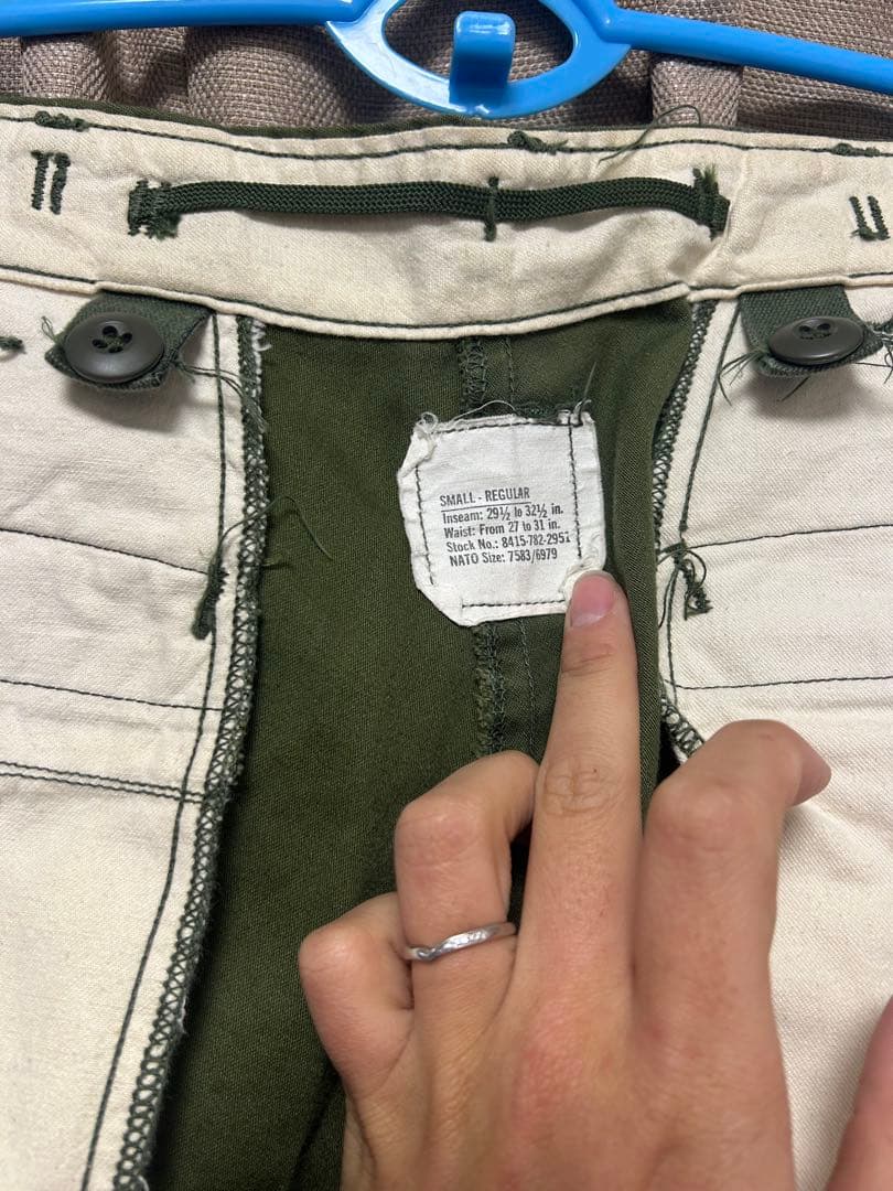 【美品】M−65 パンツ　S−R 軍物　70s 米軍　実物　カーキ　カーゴパンツ