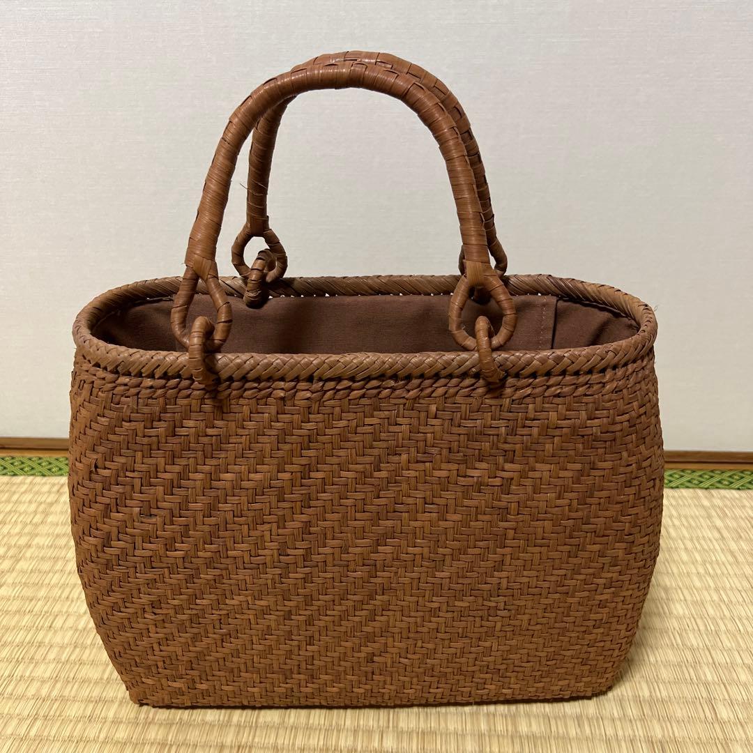 ★極美品★　山葡萄　かごバッグ網代編