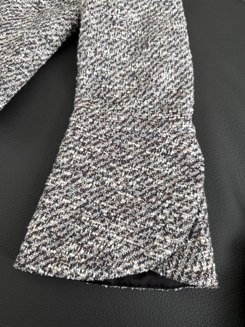 エムズグレイシー　M　テーラードジャケット 黒と白のツイード