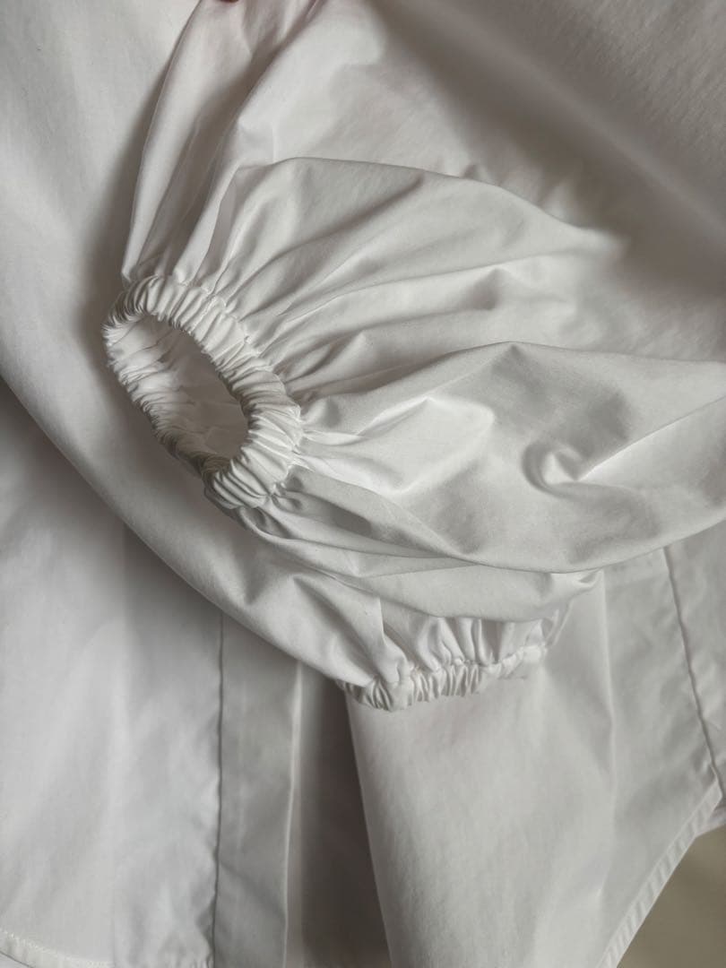 最終お値下げ　yori ビッグリボンパフスリーブブラウス 36 購入時タグあり