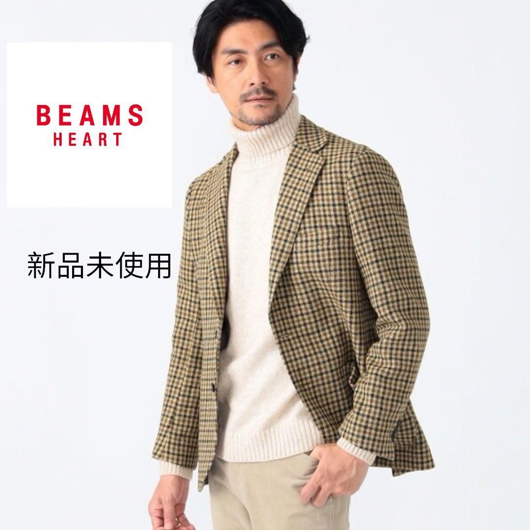 新品BEAMS HEART MOON社生地 ガンクラブチェックツイードジャケット