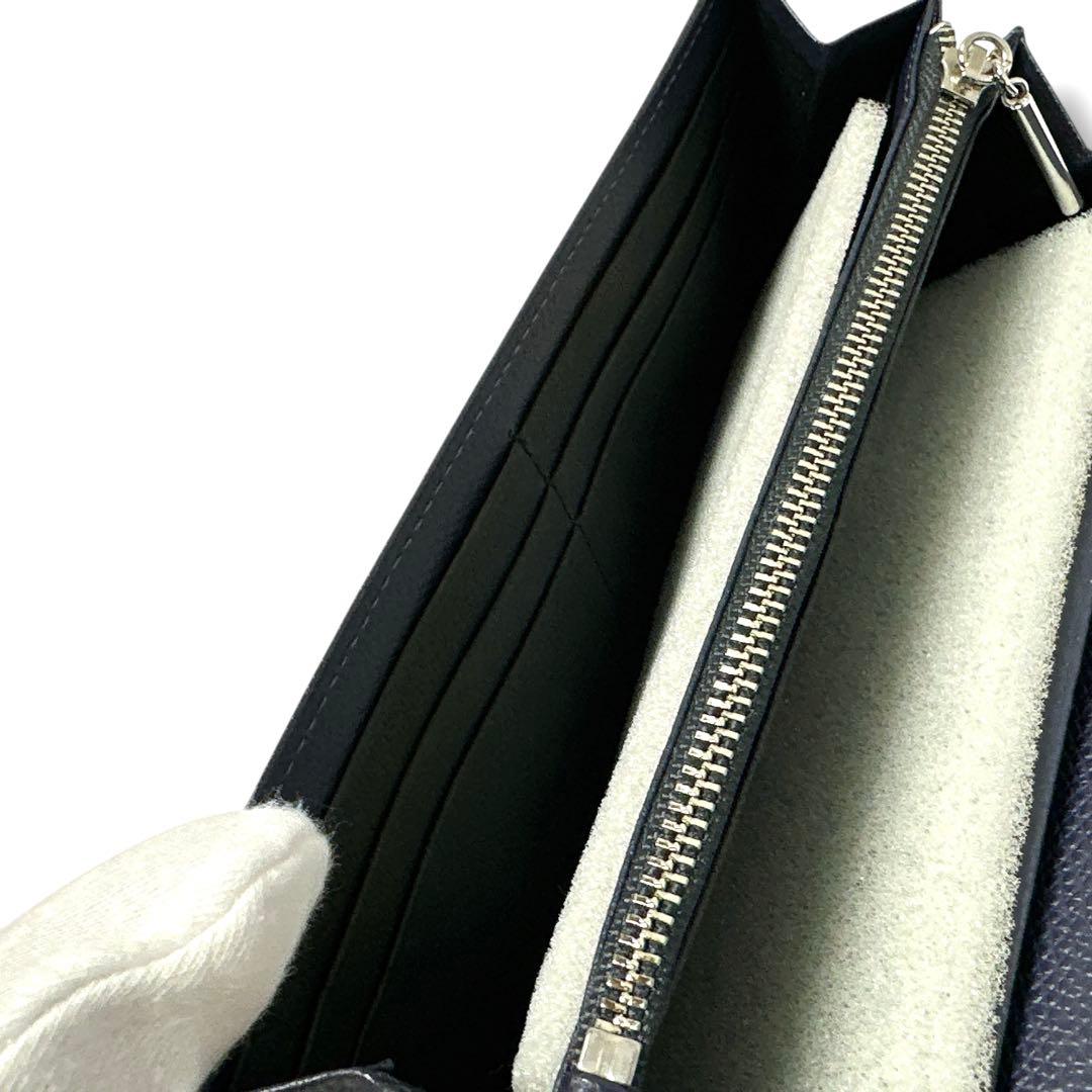 新品✨️Epoi エポイ レザー 長財布 ウォレット 二つ折りフラップ 濃紺