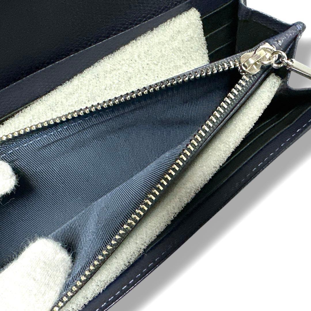 新品✨️Epoi エポイ レザー 長財布 ウォレット 二つ折りフラップ 濃紺