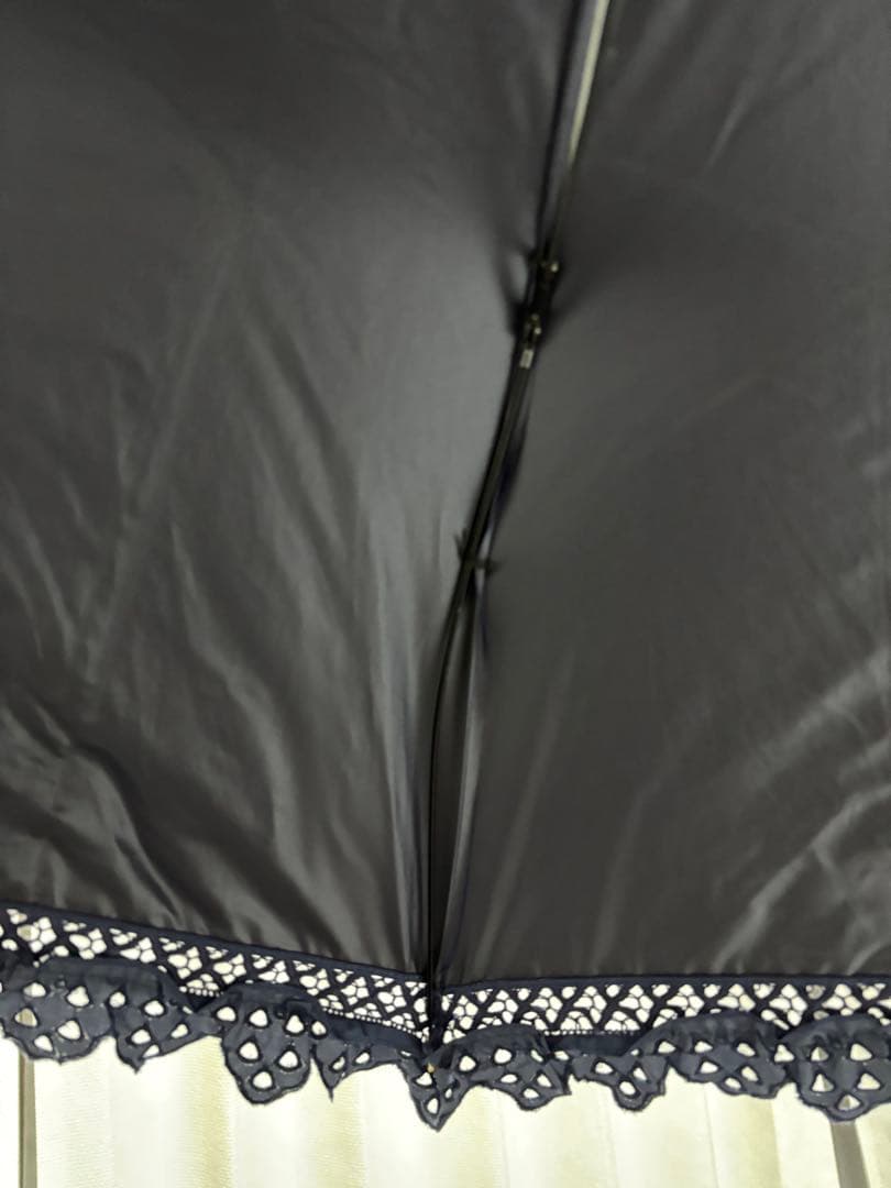 ポロラルフローレンネイビー レース縁取り 日傘