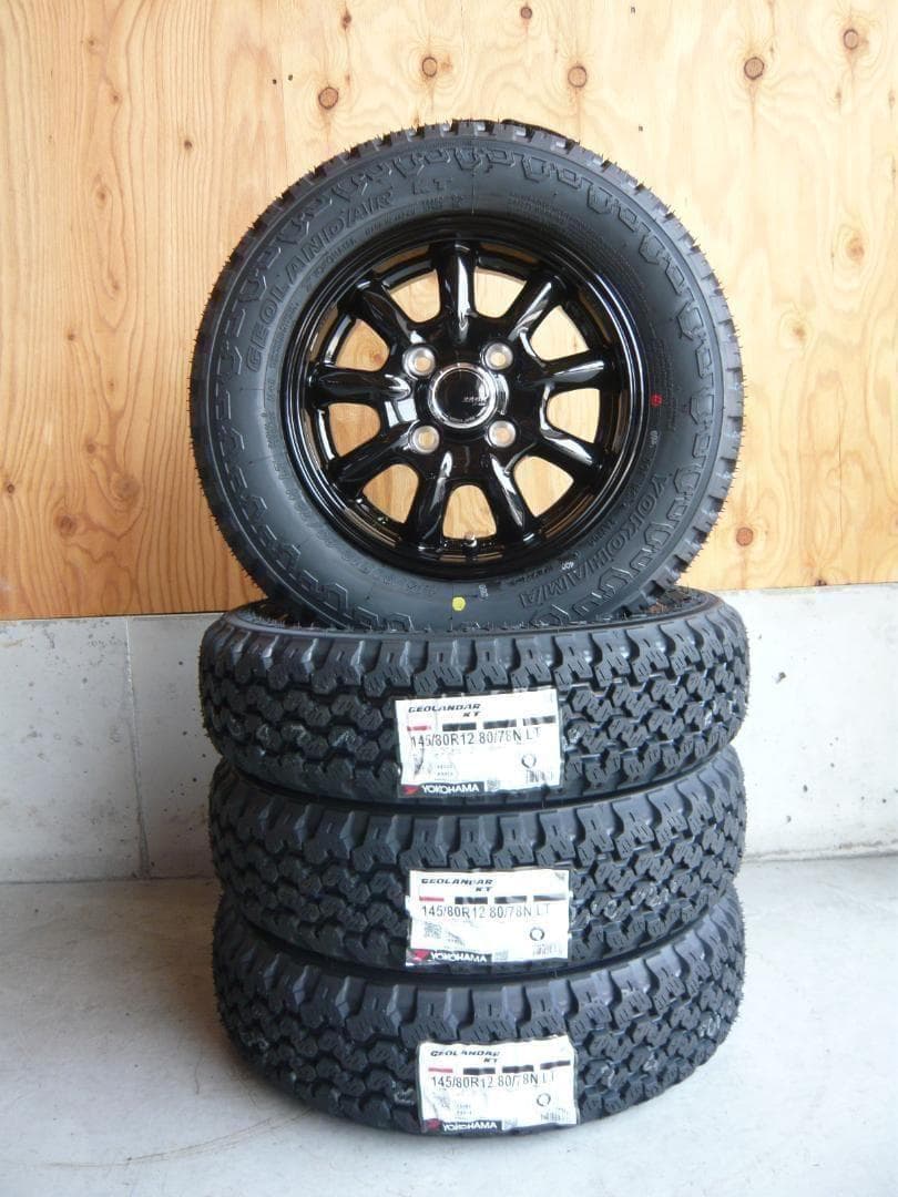 送料込☆ヨコハマジオランダーKT☆145/80R12LT☆軽トラ軽バンＮバン等
