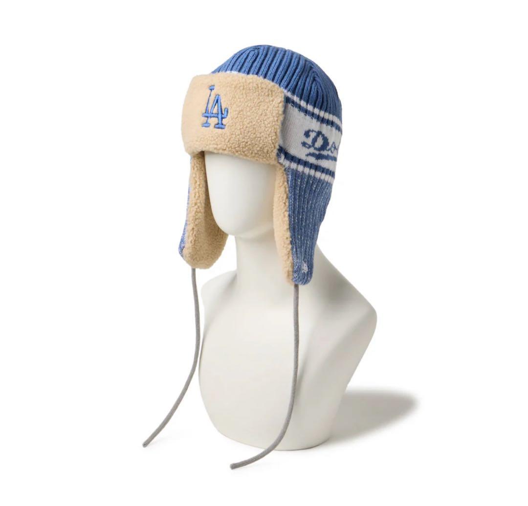 ニューエラ　ニットトラッパー　ロサンゼルス・ドジャース インディゴブルー　帽子
