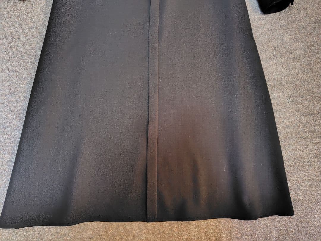 新品　AMACAアマカ　ビエラシャツワンピース38　ブラックネイビー49500円