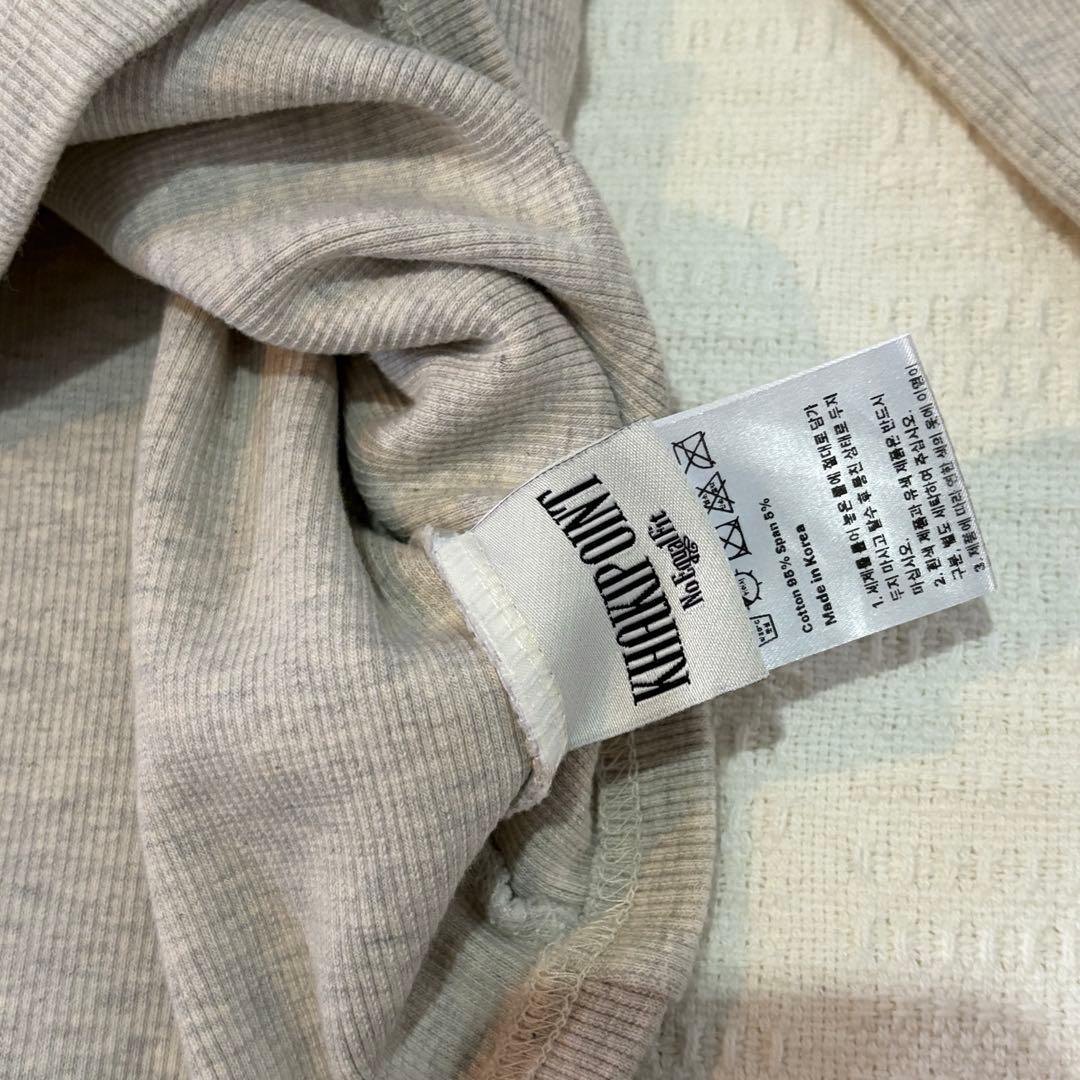 KHAKIPOINT ダメージTシャツ 長袖　ベージュ