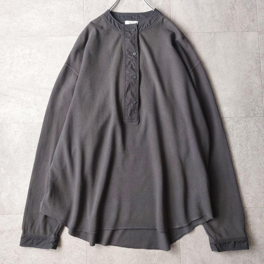 THE SHINZON コットンミリタリーヘンリーネックプルオーバーカットソー