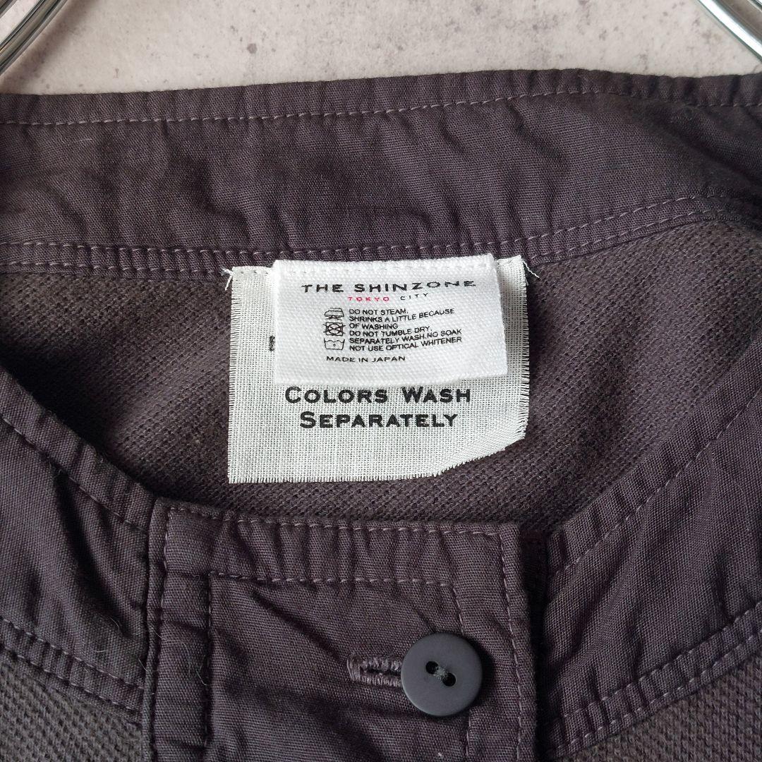 THE SHINZON コットンミリタリーヘンリーネックプルオーバーカットソー