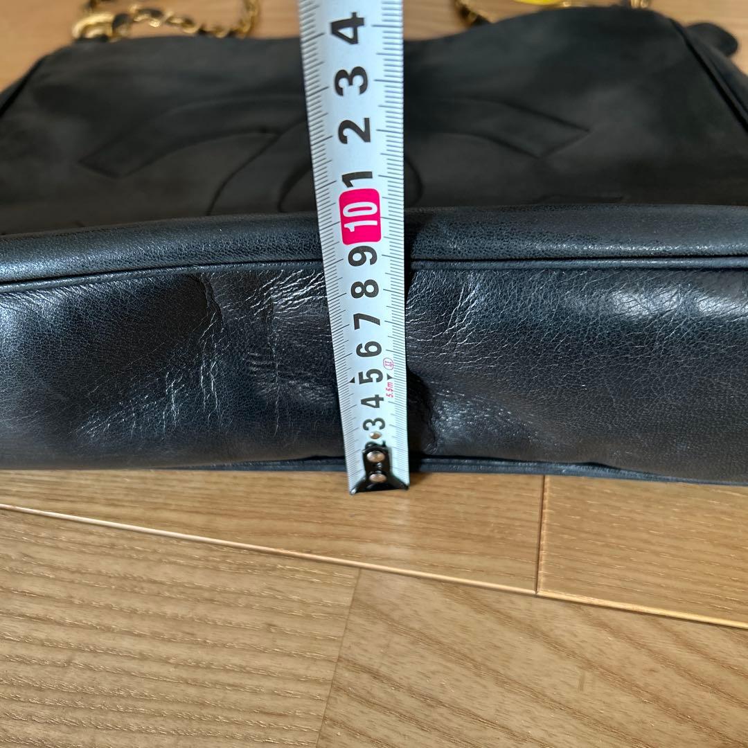 CHANEL 黒 レザー バッグ CCロゴ