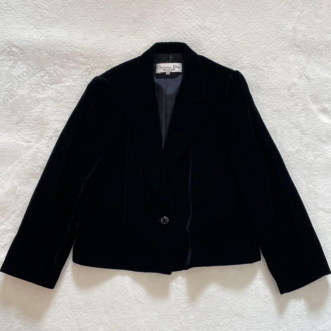 Christian Dior クリスチャンディオール　セットアップ　ベロア　黒