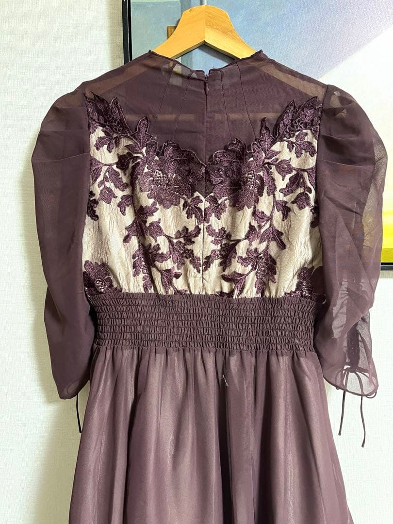 niana レースフラワーオーガンジードレス