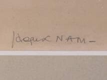 【真作】版画　リトグラフ　青の幻想　猫のポートレート　静かに佇む猫　W2