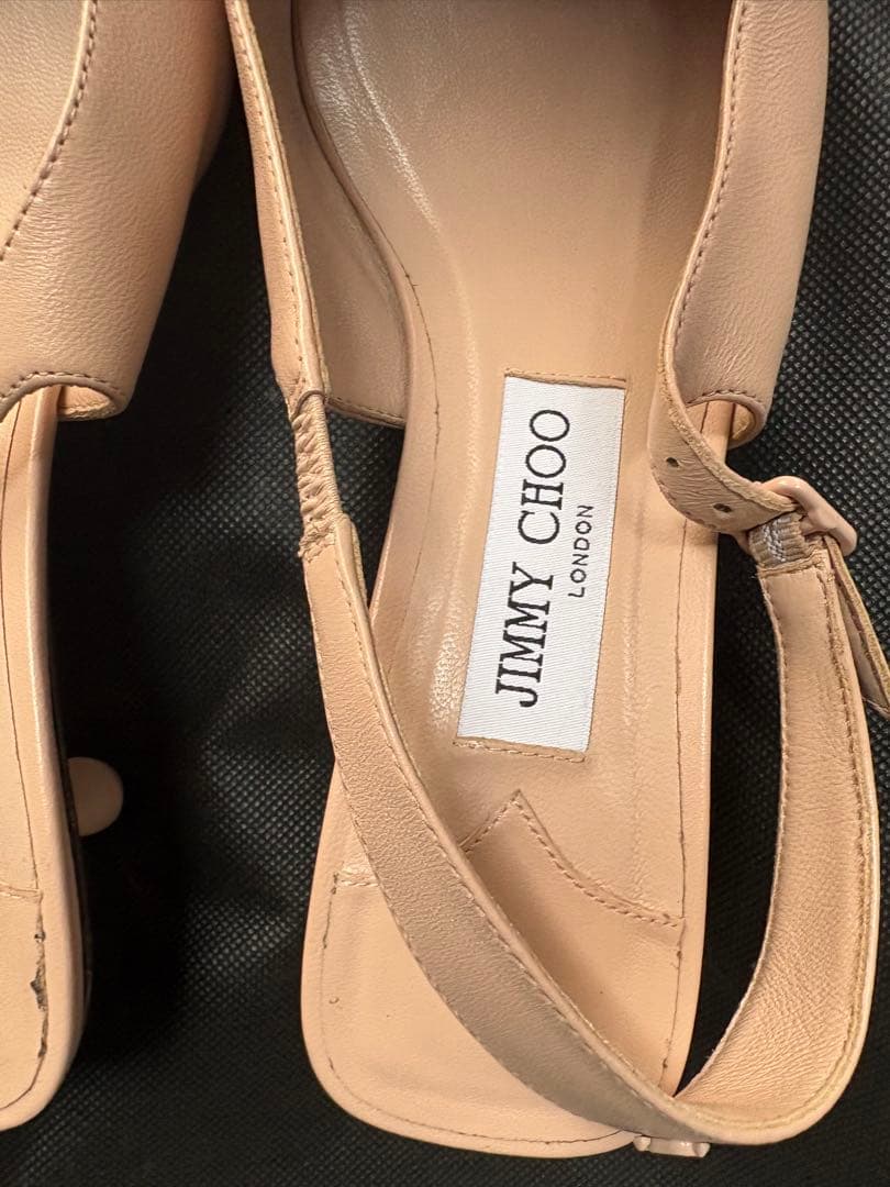 セール✨JIMMY CHOO ベージュ ポインテッドトゥ ミュール