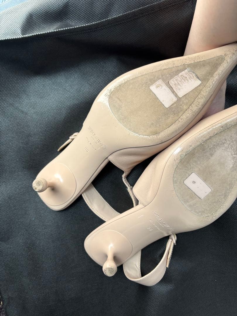 セール✨JIMMY CHOO ベージュ ポインテッドトゥ ミュール