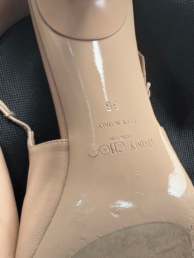 セール✨JIMMY CHOO ベージュ ポインテッドトゥ ミュール