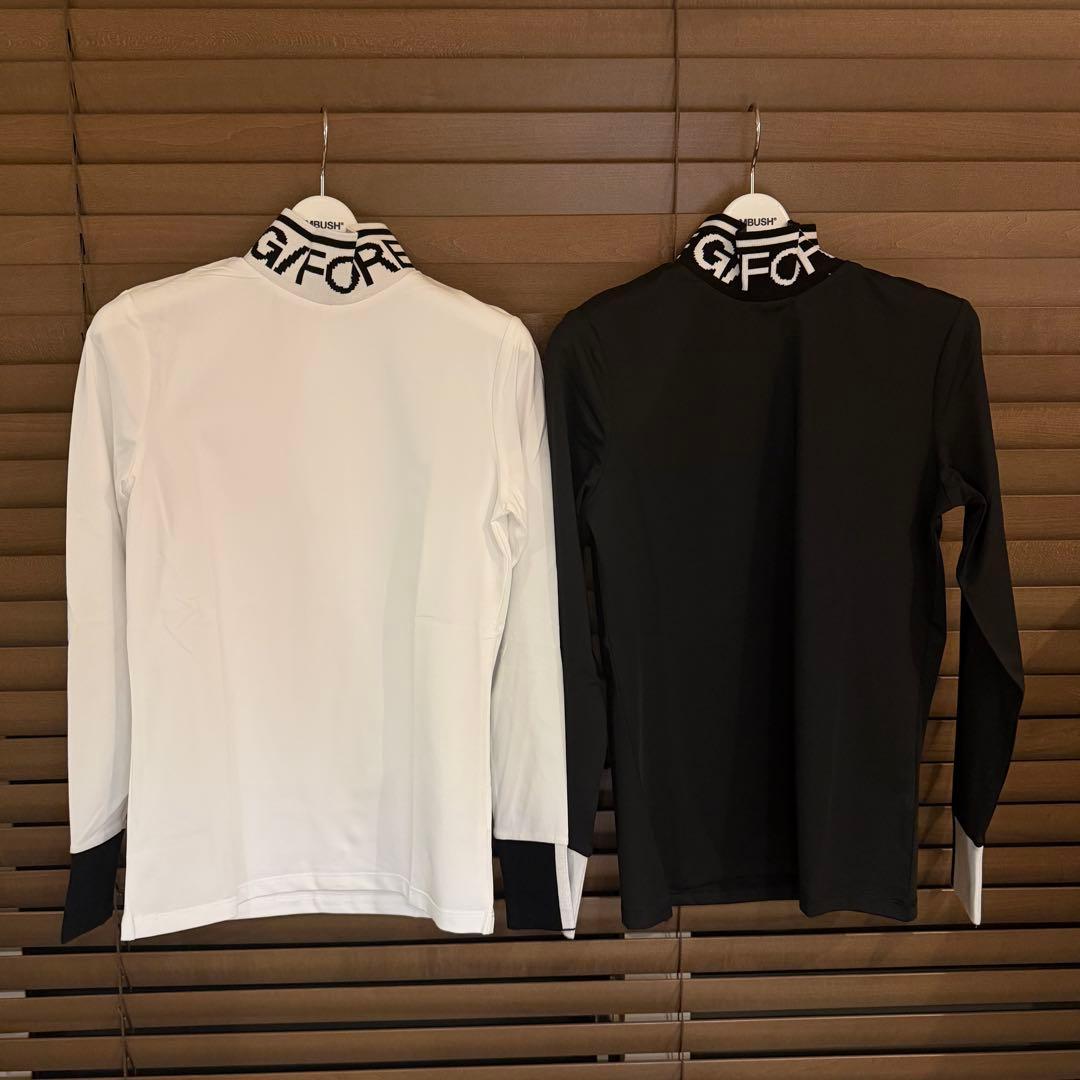 【S】G/FORE ジーフォア ゴルフ カットソー モックネック長袖Tシャツ 黒