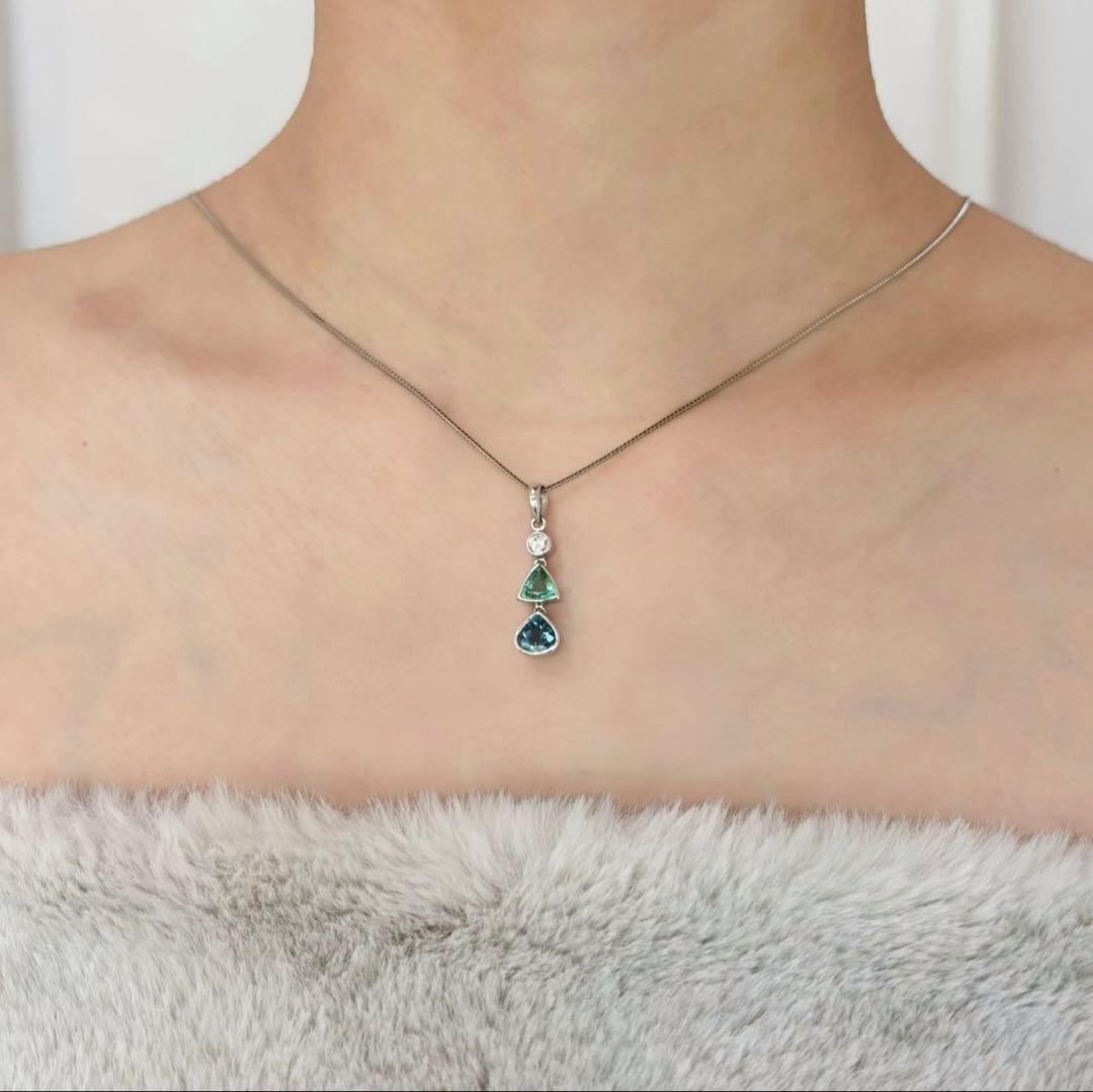 『専用です』天然パライバトルマリン サンタマリア 計1.01ct 中宝研ブラジル