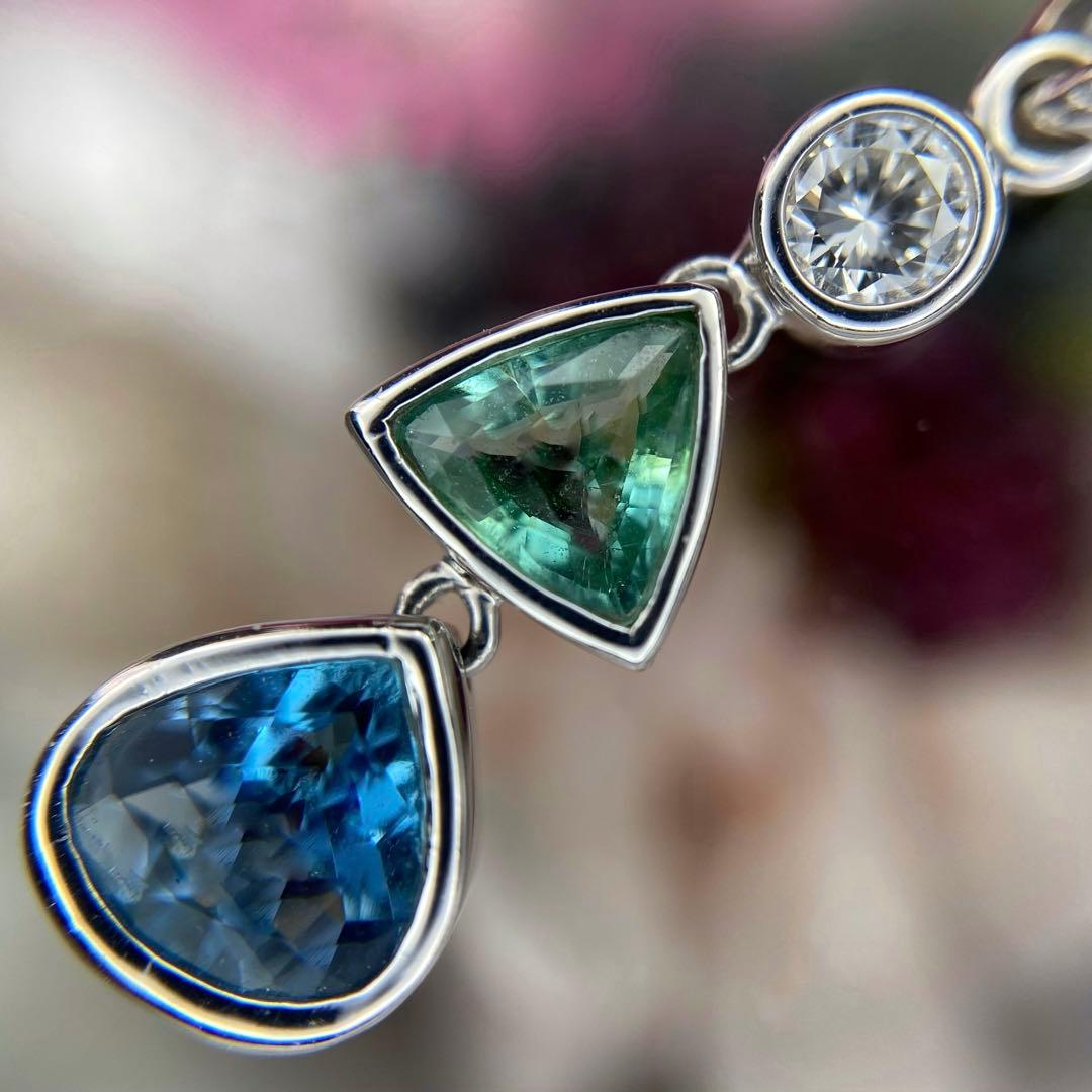 『専用です』天然パライバトルマリン サンタマリア 計1.01ct 中宝研ブラジル