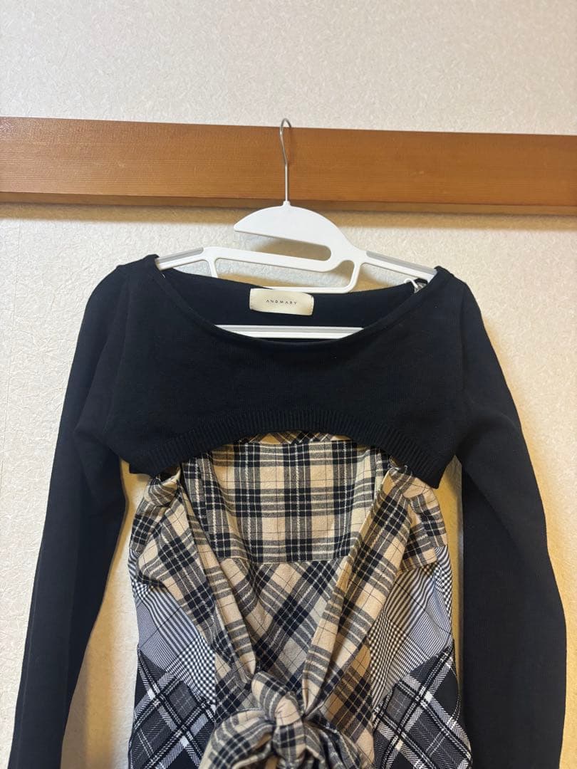 andmary Juni check dress beige ⚠️本日1/27まで