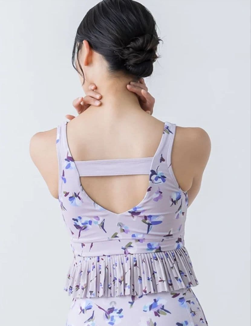 【新品未使用】MサイズSUKALAローズプリントブラトップレギンスセット