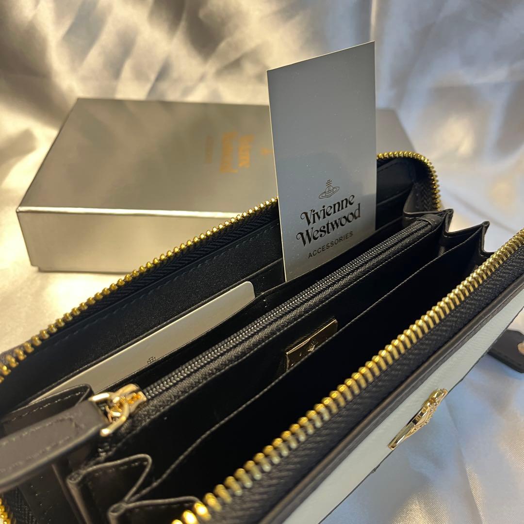新品 Vivienne Westwood ホワイト ゴールドORB 長財布