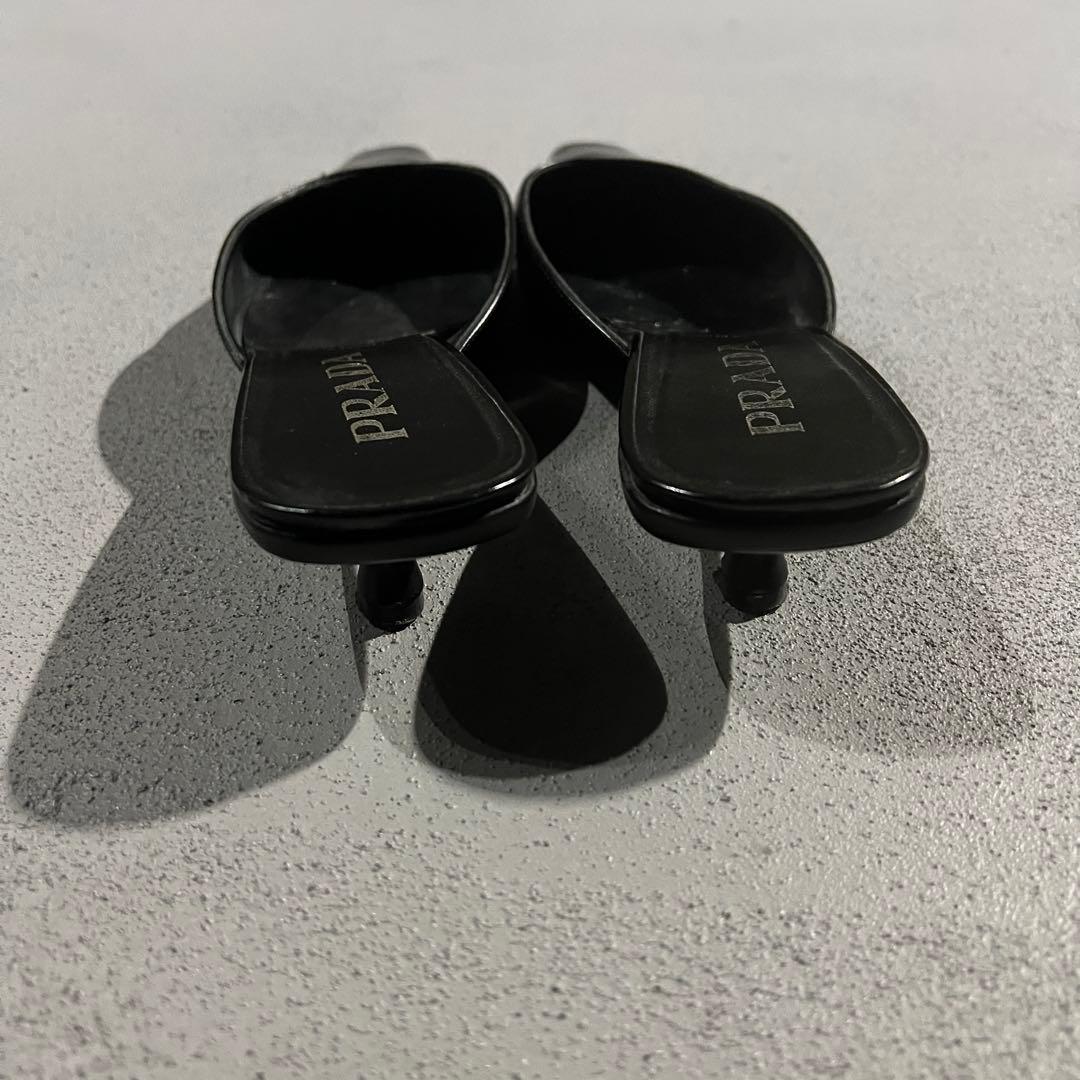 靴 Archive PRADA square toe leather mules