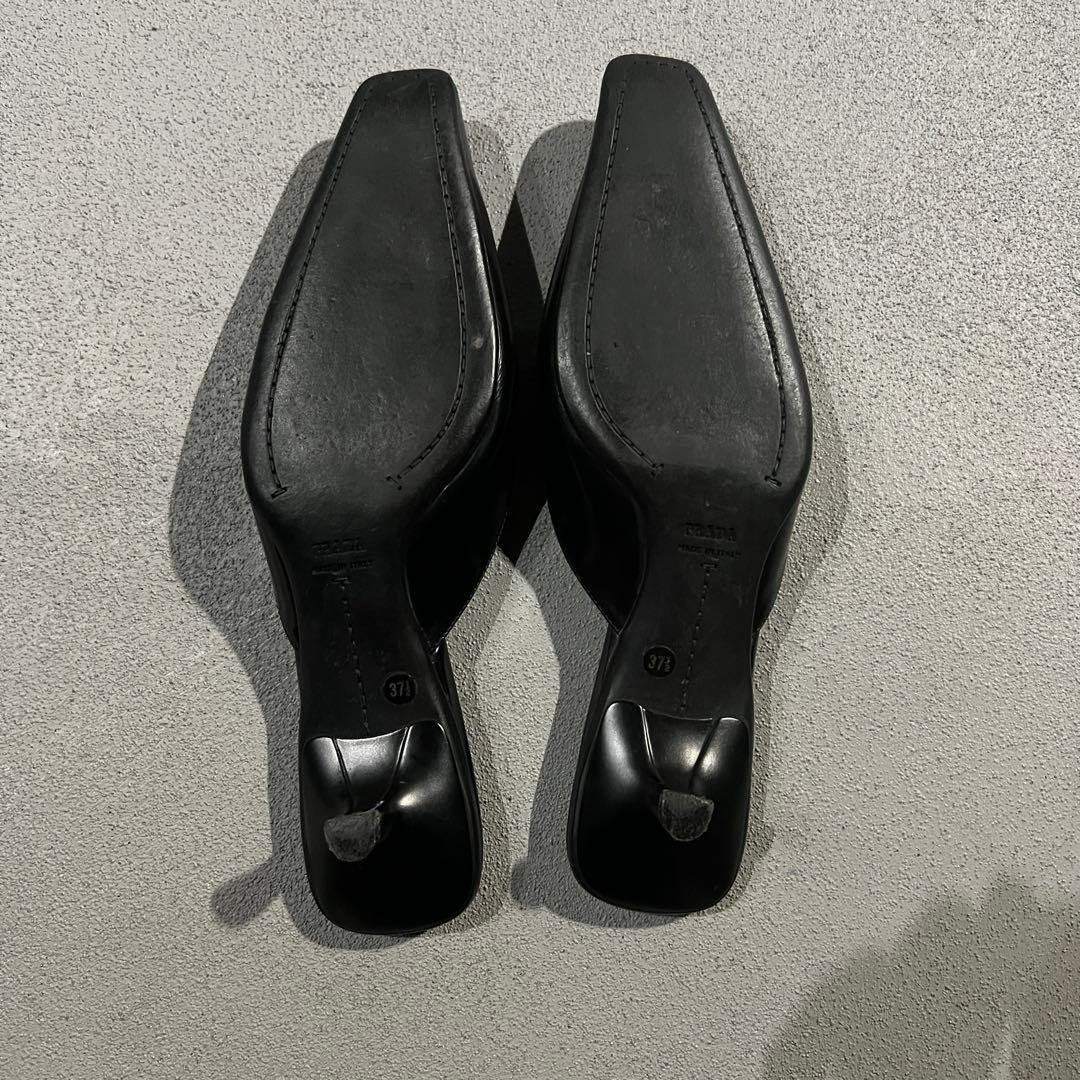 靴 Archive PRADA square toe leather mules