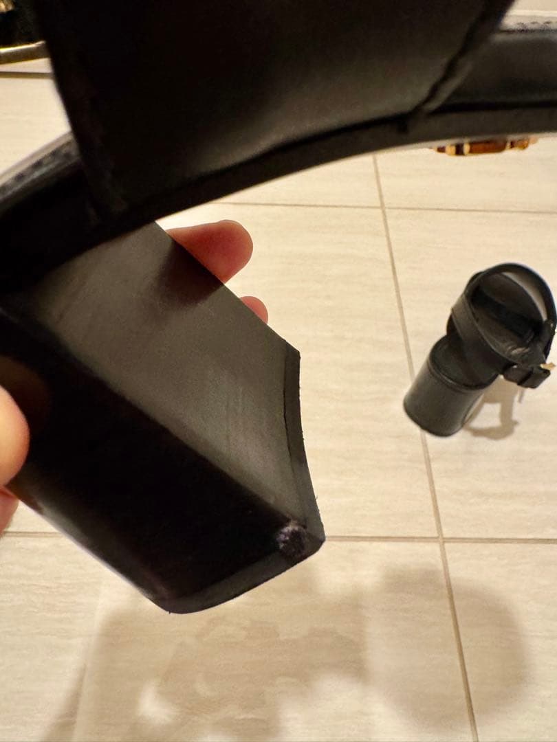 PRADA ブラック ヒールサンダル 37.5 / 24cm