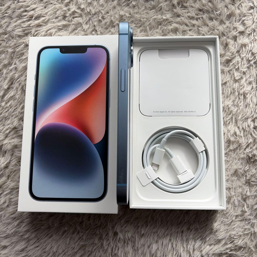 Apple iPhone 14 ブルー 256G 本体　箱　充電ケーブル付き