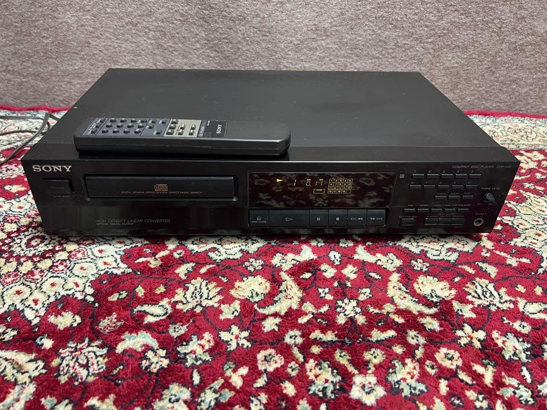 SONY CDP-315 CDプレーヤー 中古・メンテナンス済み／リモコン付き