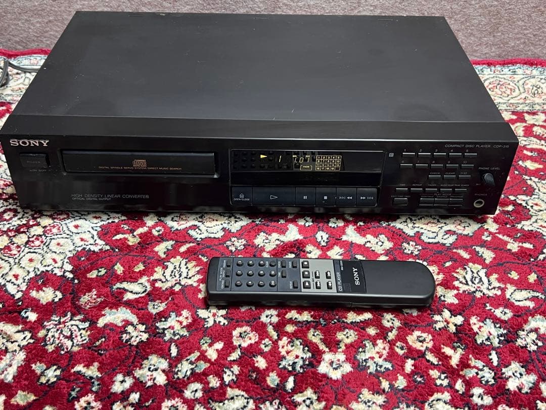 SONY CDP-315 CDプレーヤー 中古・メンテナンス済み／リモコン付き