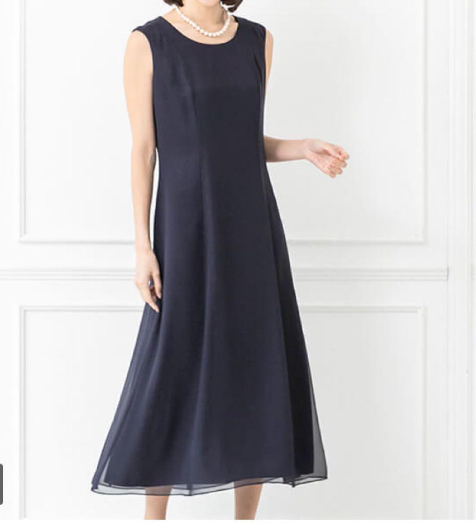 美品⭐️【3点セット】東京ソワール　ネイビードレス　結婚式　セレモニー　パーティ