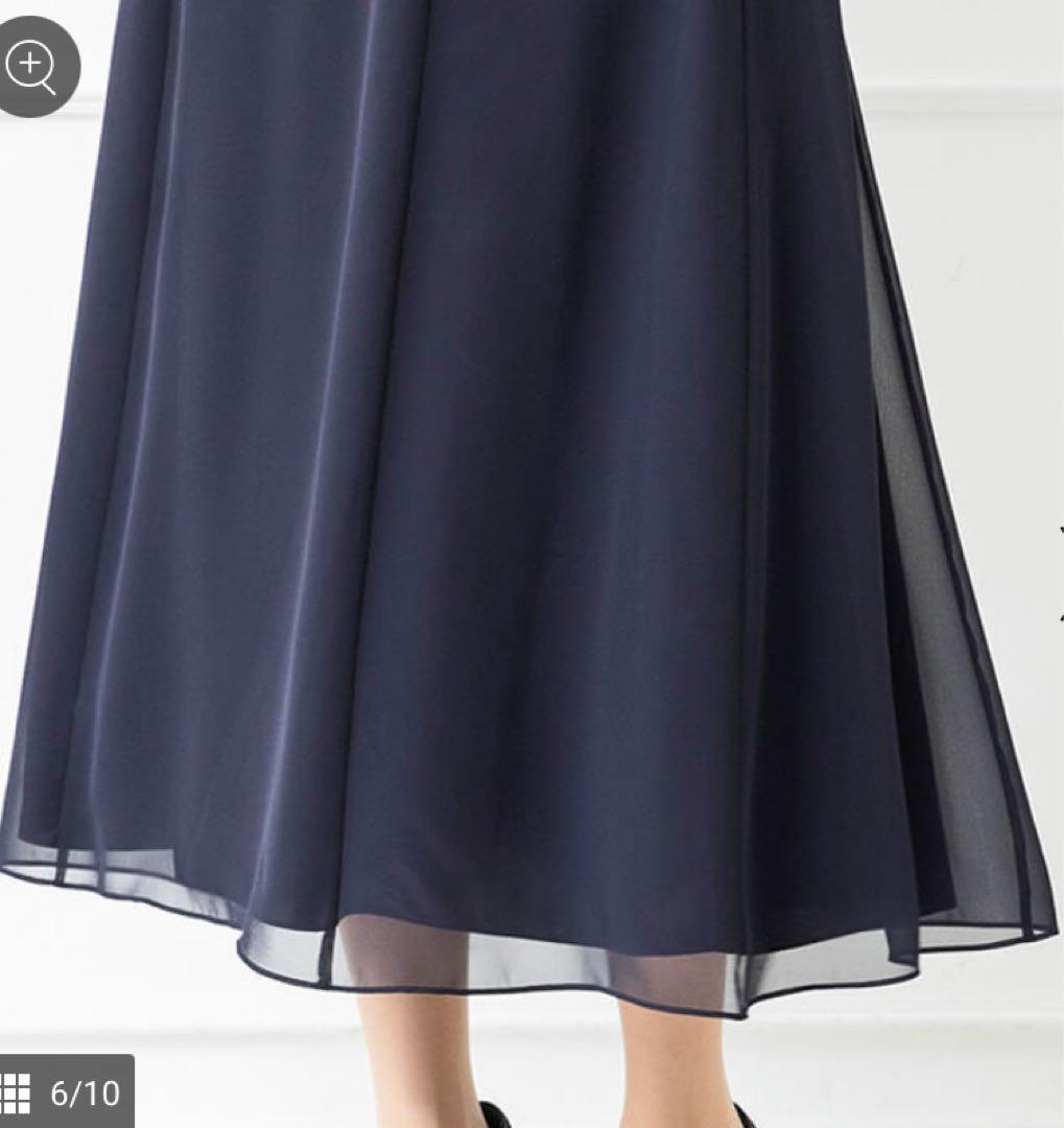 美品⭐️【3点セット】東京ソワール　ネイビードレス　結婚式　セレモニー　パーティ