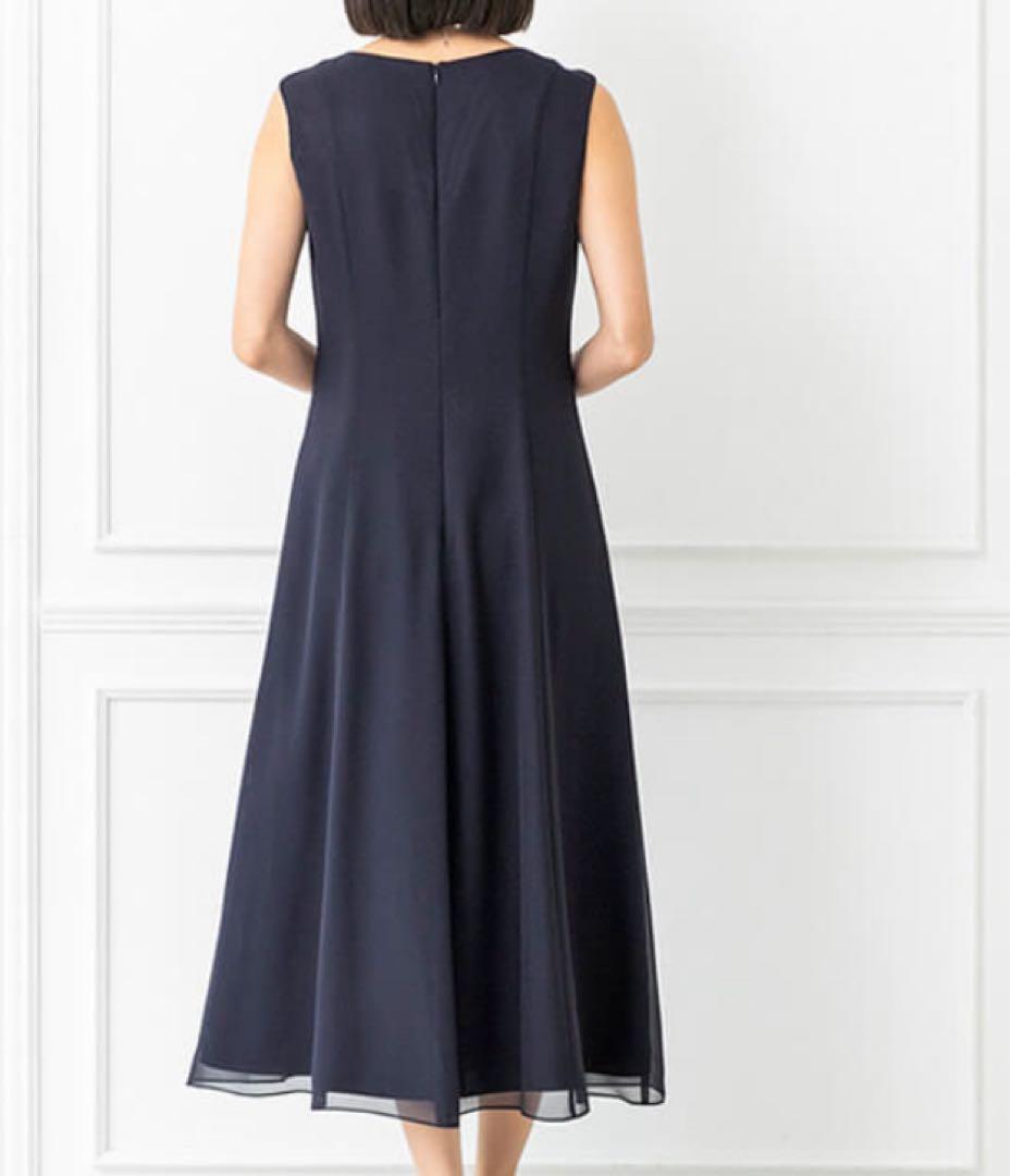 美品⭐️【3点セット】東京ソワール　ネイビードレス　結婚式　セレモニー　パーティ