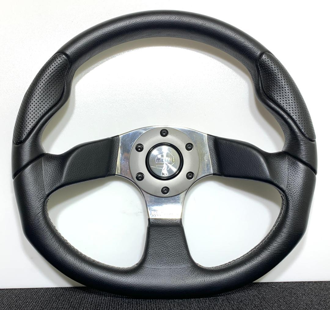 モモ コマンド2R レザー ステアリング 350mm ホーンボタン付き 美品