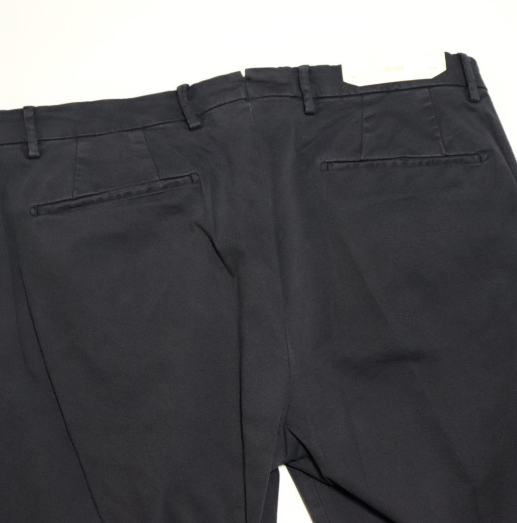 新品タグ付【ブリリア 1949】秋冬コットンストレッチ ノープリーツパンツ 46