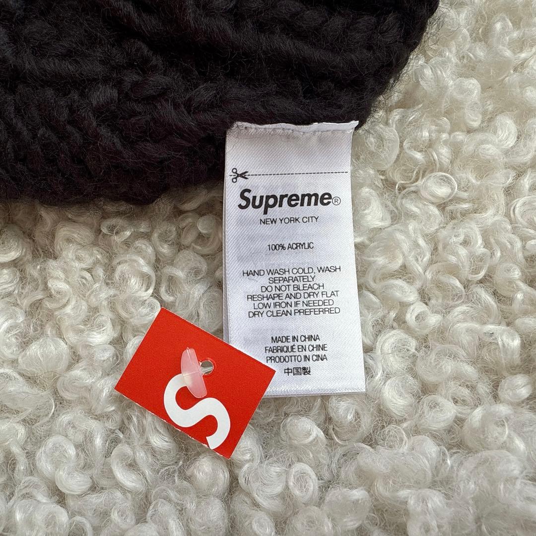 帽子 Supreme Block knit beanie black
