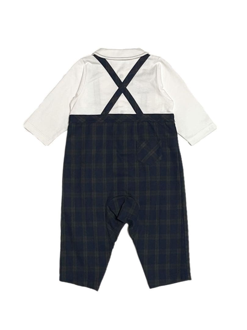 familiar/ファミリア チェック ロンパース カバーオール size70