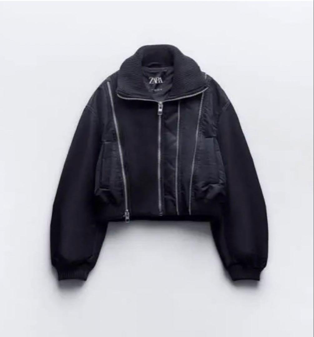 ZARA 2023AW コントラストボンバージャケット 28(S)