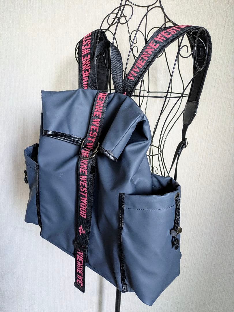 vivienne westwood MAN ロゴベルト メンズリュック NAVY