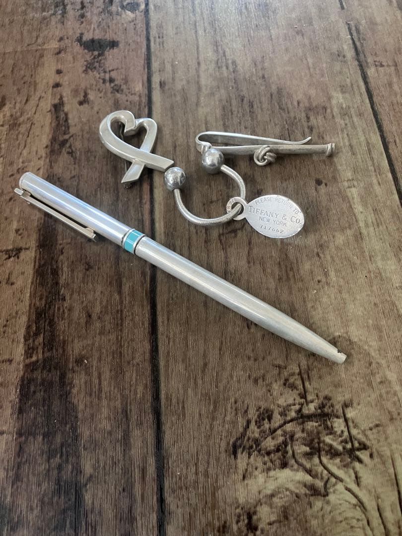 ティファニー　小物セット　ビンテージ　アンティーク　ネクタイピン　キーホルダー
