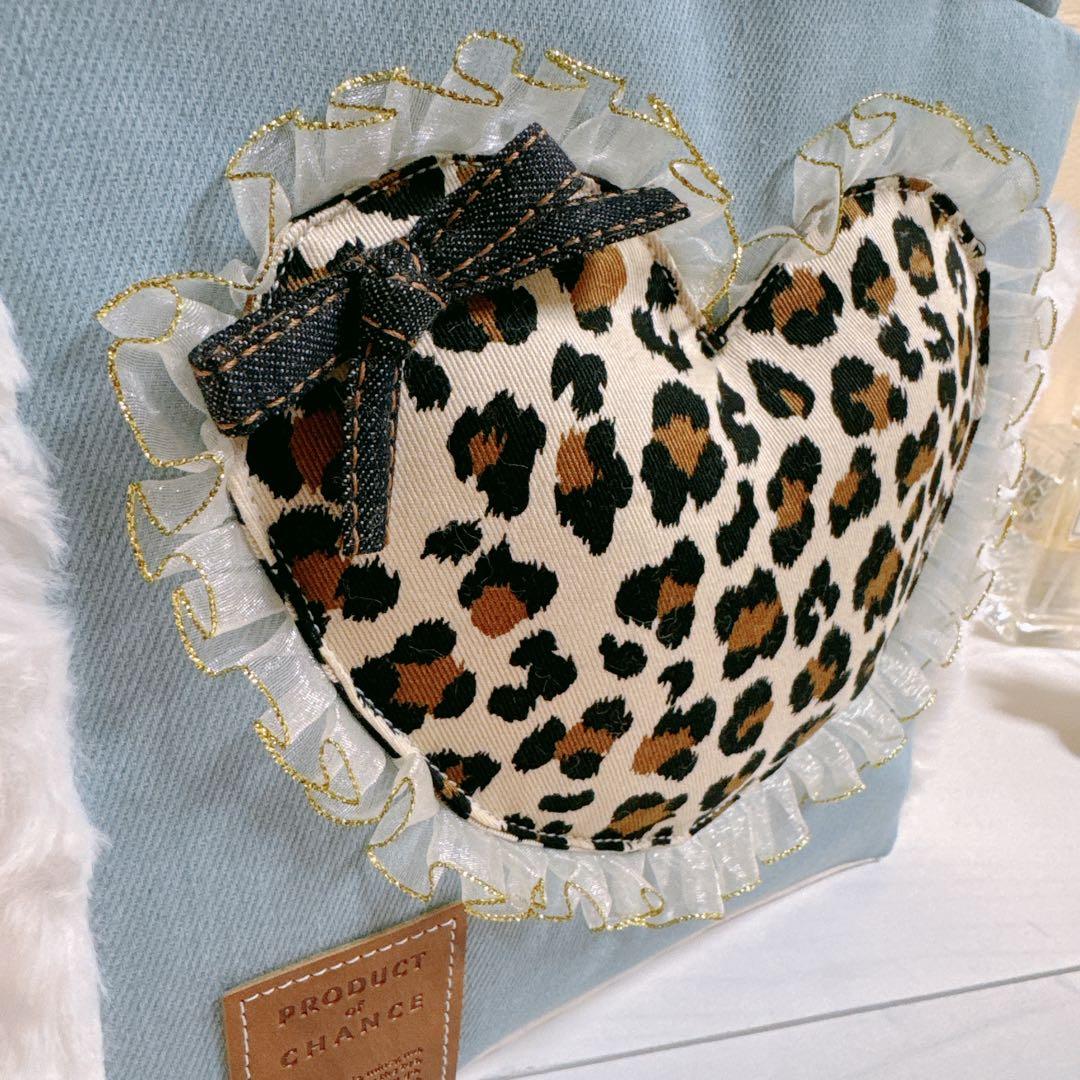 さ*ー様 コヤンイサムチョン♡bigハチワレにゃんこの着ぐるみデニムフリルトート