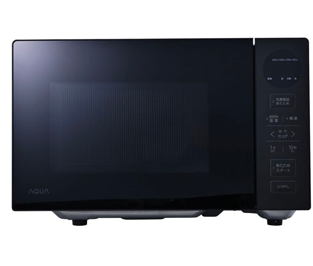 リファビッシュ品☆極美品電子レンジAQUAフラットテーブルAQM-KF20P黒色