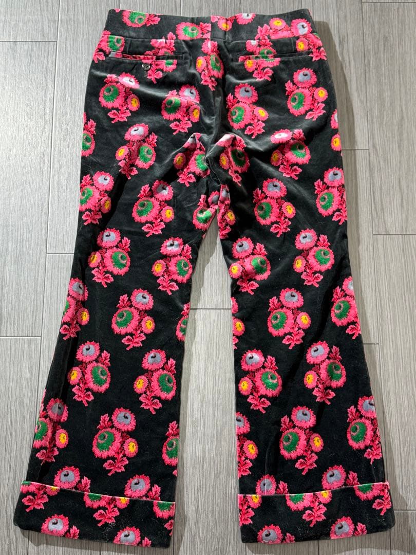 コムデギャルソン AD2001 花柄ジャガードパンツ