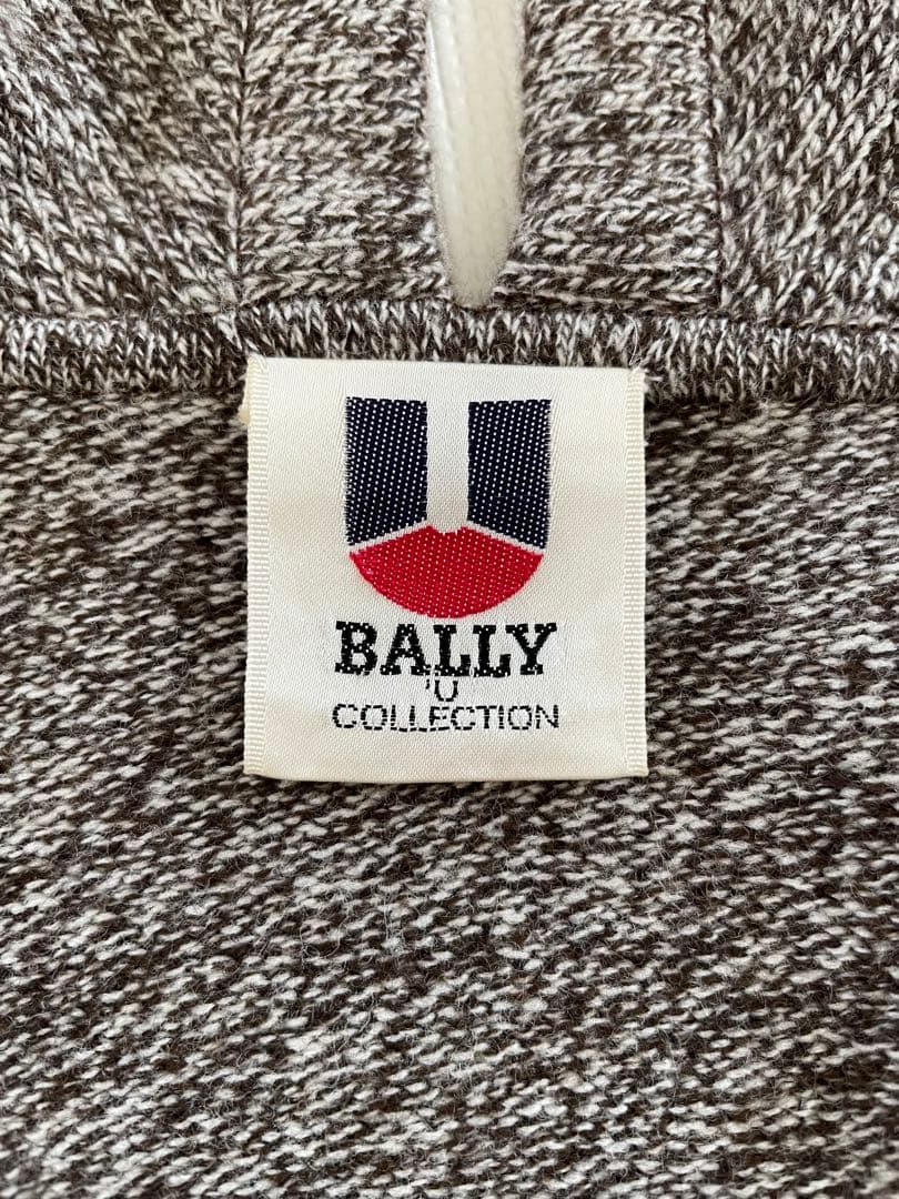【BALLY】ミックスウール襟付きカーディガン