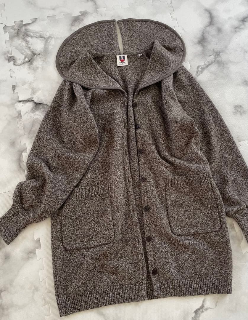 【BALLY】ミックスウール襟付きカーディガン