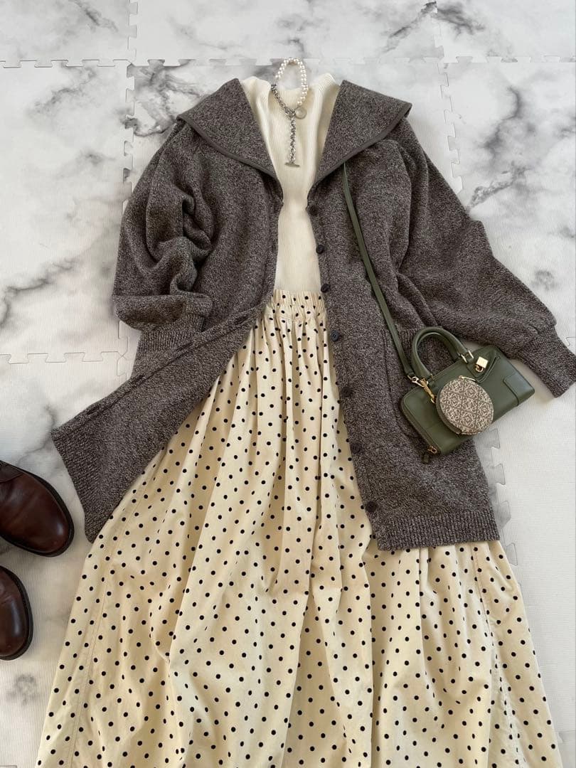 【BALLY】ミックスウール襟付きカーディガン