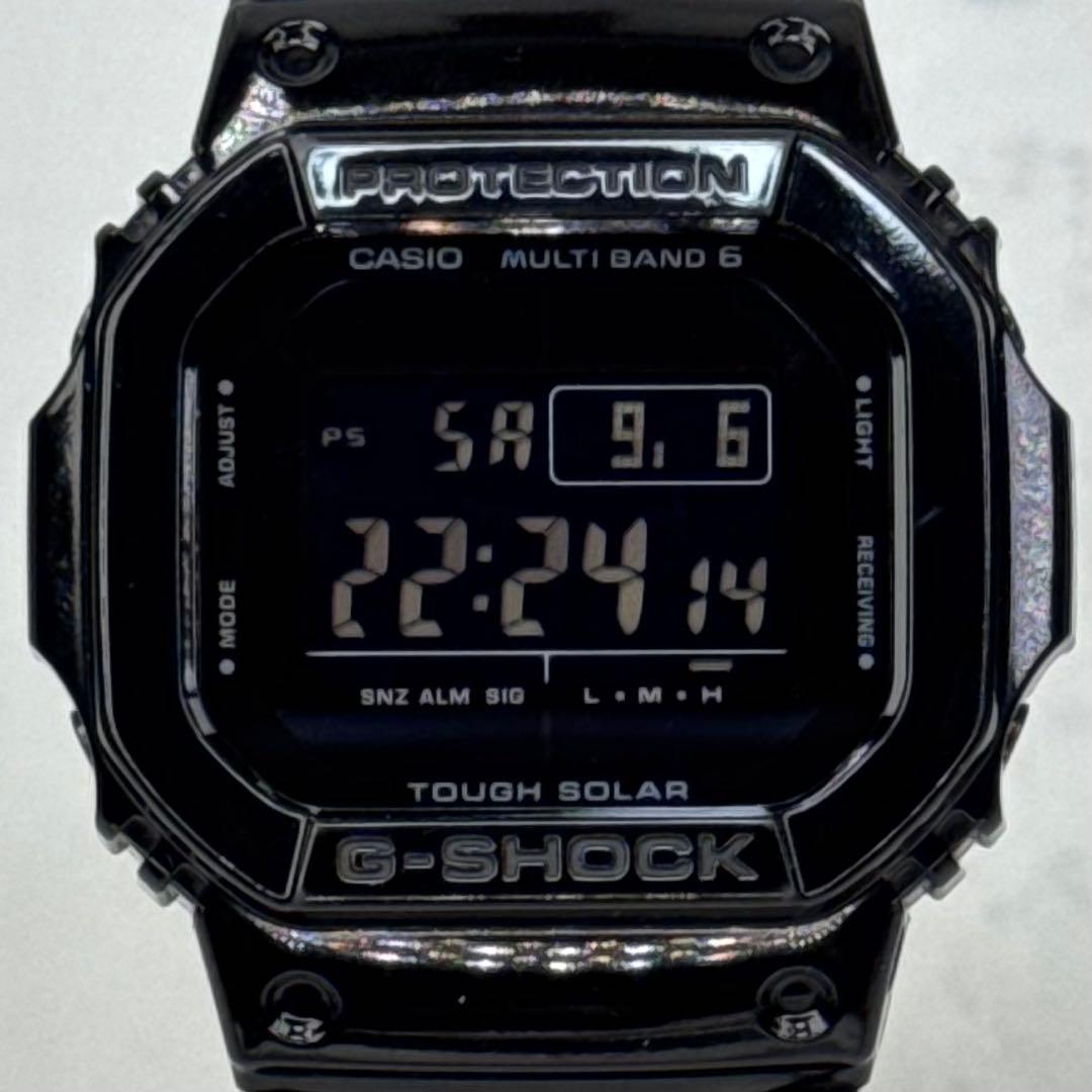 ②極美品 G-SHOCK GW-M5610BB 電波ソーラー ブラック 反転液晶